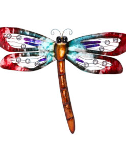 Christmas Concepts® 66cm Colourful Metal Dragonfly Wall Art - Indoor/Outdoor Garden Decoration