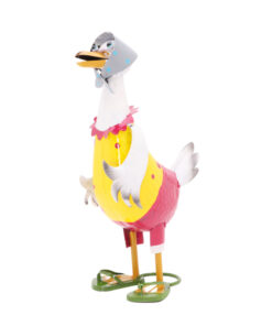 Christmas Concepts® 39cm (15'') Standing Metal Duck - Indoor/Outdoor Garden Decoration (Yellow Lady)