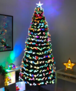 Christmas Concepts® 96" (2.4M) Green LED Firework Fibre Optic Christmas Tree With Colour Changing LED Lights