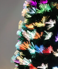 Alternative view of Christmas Concepts® 96" (2.4M) Green LED Firework Fibre Optic Christmas Tree With Colour Changing LED Lights