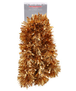 Christmas Concepts® 3m / 9.8ft Chunky/Fine Christmas Tinsel - Christmas Decoration - High Quality Tinsel (Copper)