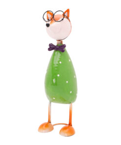 Christmas Concepts® 42cm (16.5'') Standing Metal Fox With Glasses - Indoor/Outdoor Garden Decoration