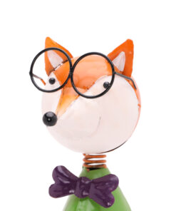 Alternative view of Christmas Concepts® 42cm (16.5'') Standing Metal Fox With Glasses - Indoor/Outdoor Garden Decoration