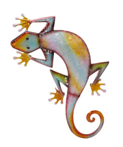 Christmas Concepts® 57cm Colourful Metal Lizard Wall Art - Indoor/Outdoor Garden Decoration
