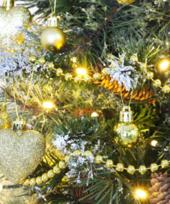 Alternative view of Christmas Concepts® Pack of 25-25mm Mini Christmas Tree Baubles - Shiny, Matte & Glitter Decorated Baubles (Gold)