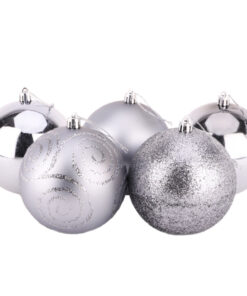 5-100mm Large Baubles - Shiny, Matte & Glitter Design - Christmas Decorations (Graphite Grey)