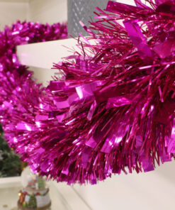 Alternative view of Christmas Concepts® 3m / 9.8ft Chunky/Fine Christmas Tinsel - Christmas Decoration - High Quality Tinsel (Hot Pink)