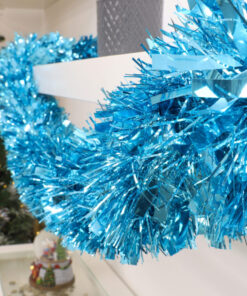 Alternative view of Christmas Concepts® 3m / 9.8ft Chunky/Fine Christmas Tinsel - Christmas Decoration - High Quality Tinsel (Turquoise)