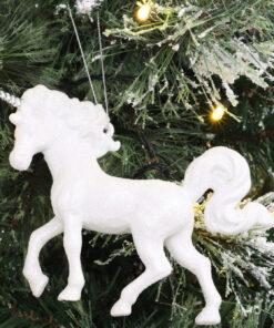 Alternative view of Christmas Concepts® 16cm Glitter Covered Unicorn Decoration Christmas Decorations (Iridescent, Pack of 4)