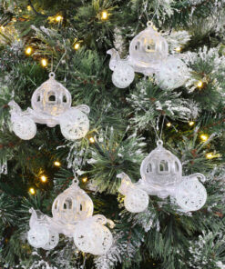 Alternative view of Christmas Concepts® 10cm Glitter Decorated Princess Carriage Decoration (Iridescent, Pack of 4)