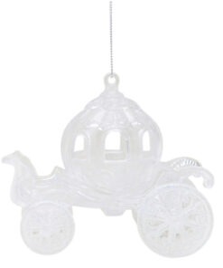 Christmas Concepts® 10cm Glitter Decorated Princess Carriage Decoration (Iridescent, Pack of 1)