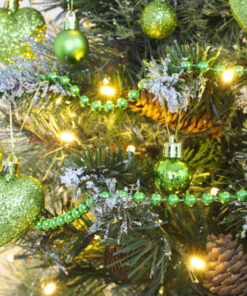 Alternative view of Christmas Concepts® Pack of 25-25mm Mini Christmas Tree Baubles - Shiny, Matte & Glitter Decorated Baubles (Lime Green)