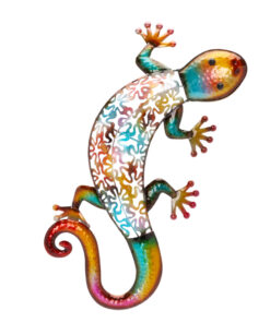 Christmas Concepts® 53cm Colourful Metal Gecko Wall Art - Indoor/Outdoor Garden Decoration