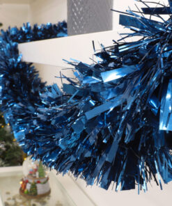 Alternative view of Christmas Concepts® 3m / 9.8ft Chunky/Fine Christmas Tinsel - Christmas Decoration - High Quality Tinsel (Midnight Blue)