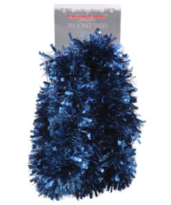Christmas Concepts® 3m / 9.8ft Chunky/Fine Christmas Tinsel - Christmas Decoration - High Quality Tinsel (Midnight Blue)