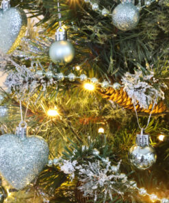 Alternative view of Christmas Concepts® Pack of 25-25mm Mini Christmas Tree Baubles - Shiny, Matte & Glitter Decorated Baubles (Mint Green)