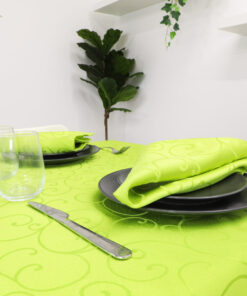 Alternative view of Christmas Concepts® 45cm x 45cm Pack Of 4 Lime Green Damask Napkins