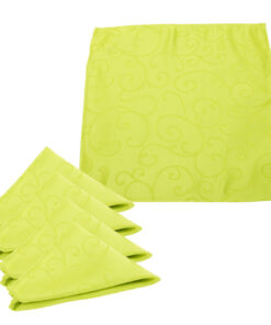 Christmas Concepts® 45cm x 45cm Pack Of 4 Lime Green Damask Napkins