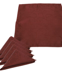 Christmas Concepts® 45cm x 45cm Pack Of 4 Chocolate Brown Damask Napkins - Home Or Christmas Tableware
