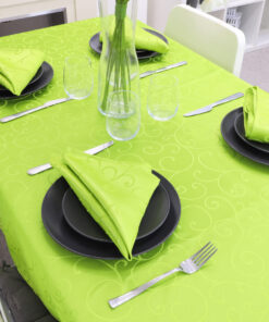 Christmas Concepts® 137cm x 183cm Damask Lime Green Tablecloth