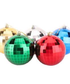 Christmas Concepts® Pack of 5-100mm Christmas Tree Baubles - Shiny, Faceted Decorated Baubles (Multi Coloured)