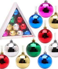 Christmas Concepts® Pack of 10-60mm Christmas Tree Baubles - Assorted Colours, Shiny & Faceted Baubles