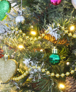 Alternative view of Christmas Concepts® Pack of 25-25mm Mini Christmas Tree Baubles - Shiny, Faceted Decorated Baubles (Multi Coloured)