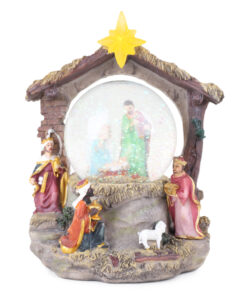 Christmas Concepts® 18cm Musical Christmas Resin Decoration Nativity Scene Water Globe + Colour Changing LED Lights