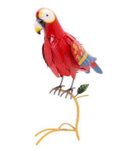 Christmas Concepts® 44cm (17'') Metal Parrot Perched On Tree Branch Free Standing Garden Decoration - Indoor/Outdoor Decoration
