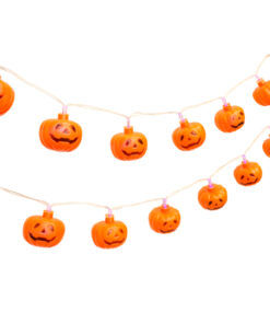 Christmas Concepts® 20 Halloween Pumpkin Lights With Blue LED Lights - 1.4m Length - Halloween Lights - Battery Operated
