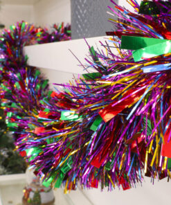 Alternative view of Christmas Concepts® 3m / 9.8ft Chunky/Fine Christmas Tinsel - Christmas Decoration - High Quality Tinsel (Rainbow)