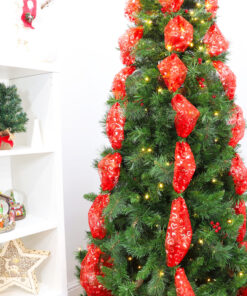 Alternative view of Christmas Concepts® 9M x 40CM Sheer Organza - Christmas/Party/Wedding Decoration (Red Hearts)