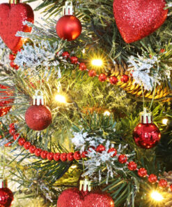 Alternative view of Christmas Concepts® Pack of 25-25mm Mini Christmas Tree Baubles - Shiny, Matte & Glitter Decorated Baubles (Red)