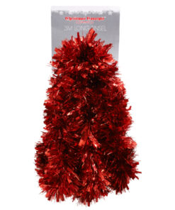 Christmas Concepts® 3m / 9.8ft Chunky/Fine Christmas Tinsel - Christmas Decoration - High Quality Tinsel (Red)