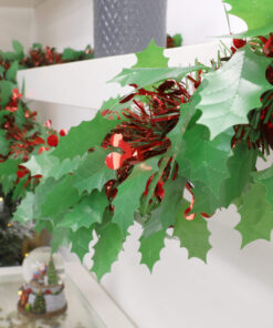 Alternative view of Christmas Concepts® 3m / 9.8ft Chunky/Fine Christmas Tinsel - Christmas Decoration - High Quality Tinsel (Red & Green with Holly)