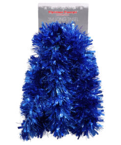 Christmas Concepts® 3m / 9.8ft Chunky/Fine Christmas Tinsel - Christmas Decoration - High Quality Tinsel (Blue)