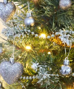 Alternative view of Christmas Concepts® Pack of 25-25mm Mini Christmas Tree Baubles - Shiny, Matte & Glitter Decorated Baubles (Graphite Grey)