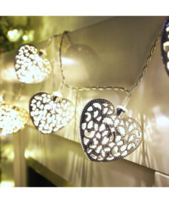 Christmas Concepts® 10 Warm White LED Metal Silver Heart Shaped Lights - Christmas Lights - Everyday Lights …