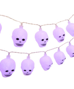 Christmas Concepts® 20 Hallowen Skull Lights With Blue LED Lights-1.4m Length - Battery (L237)