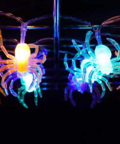 Alternative view of Christmas Concepts® 20 Halloween Spider Lights With Blue LED Lights - 1.4m Length - Halloween Lights - Battery Operated