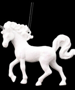 Christmas Concepts® 16cm Glitter Covered Unicorn Decoration Christmas Decorations (Iridescent, Pack of 1)