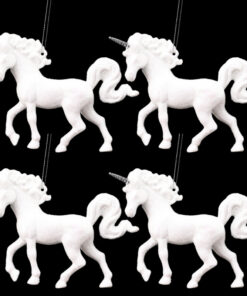 Christmas Concepts® 16cm Glitter Covered Unicorn Decoration Christmas Decorations (Iridescent, Pack of 4)