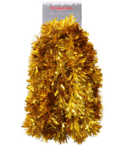 Christmas Concepts® 4 Metre Chunky/Fine Christmas Tinsel - Christmas Decoration Tinsel (Gold)