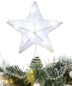 Christmas Concepts® 10" White Springy Star With White Led Lights - Christmas Tree Top Star / Christmas Decoration
