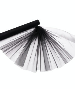 Christmas Concepts® 9M x 40CM Sheer Organza - Christmas/Party/Wedding Decoration (Black)