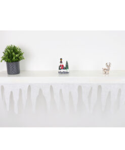 2m Glitter Icicle Snow Fringe - Perfect for Fireplaces & Mantle Pieces - Christmas Decorations