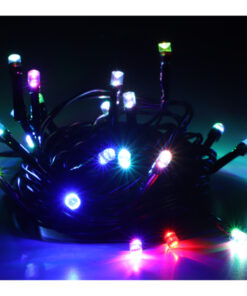 Christmas Concepts® 20 Multi Colour Slow Colour Changing LED Lights With 5M Black Cable -Christmas Tree Lights - Christmas Tree Decorations - Indoor Lighting