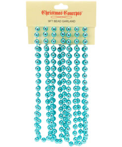 9ft Christmas Bead Chain - Christmas Bead Garlands - Christmas Decorations (Turquoise)