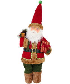 Christmas Concepts® 23" Traditional Nordic Style Standing Santa Claus Figure with Telescopic Legs - Christmas Decorations (Red)