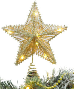 Christmas Concepts® 10" Gold Springy Star With Warm White Led Lights - Christmas Tree Top Star / Christmas Decoration